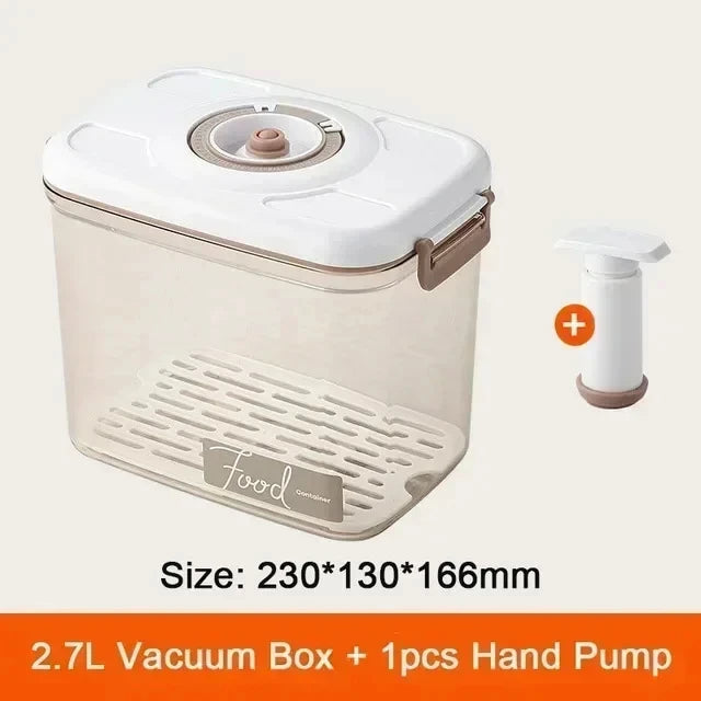 Food Vacuum Storage Box with Pump – Airtight Large Capacity Kitchen Container