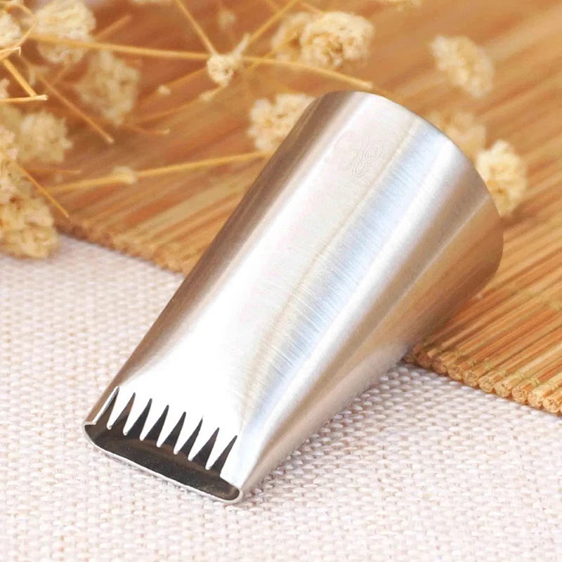 Basket Weave Icing Nozzles – Stainless Steel Piping Tips for Cake & Cupcake Decorating