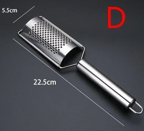 Stainless Steel Handheld Cheese Grater – Multi-Purpose Tool for Veg, Chocolate & More