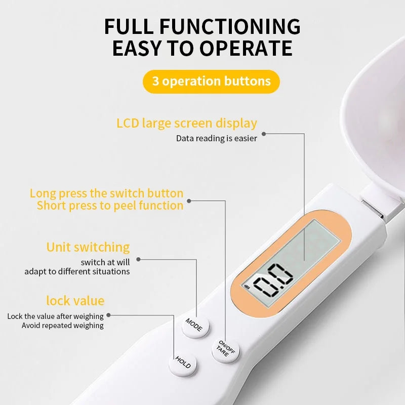 Digital Spoon Scale 500g/0.1g – LCD Measuring Tool for Baking, Coffee & Kitchen Use