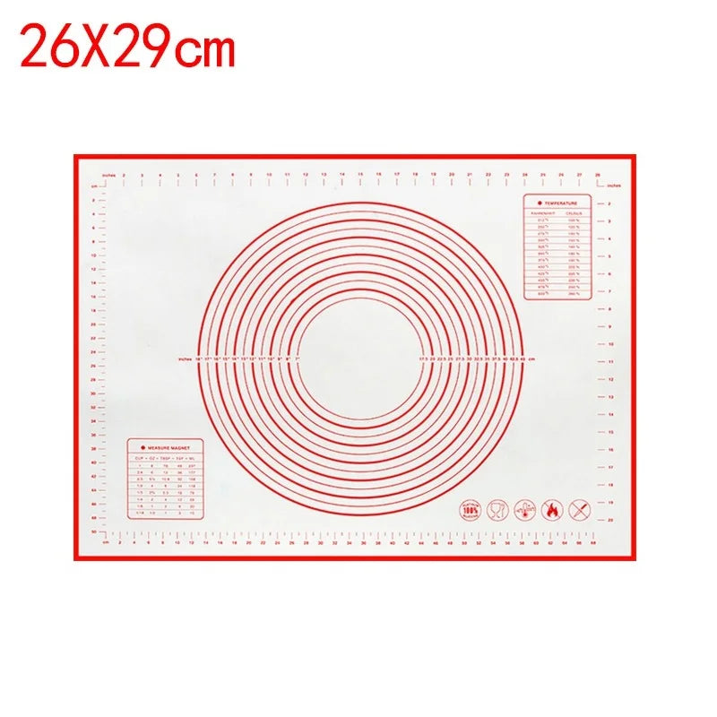 Non-Stick Silicone Baking & Kneading Mat – Reusable Pastry Mat with Measurement Guide