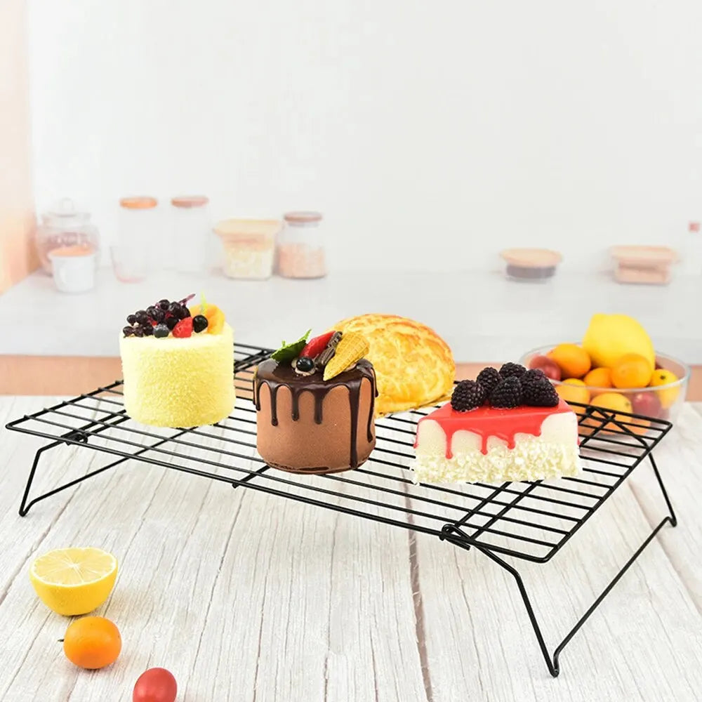 3pc Stainless Steel Cooling & Baking Rack – Non-stick Grid Tray for Cookies, Bread, Pizza