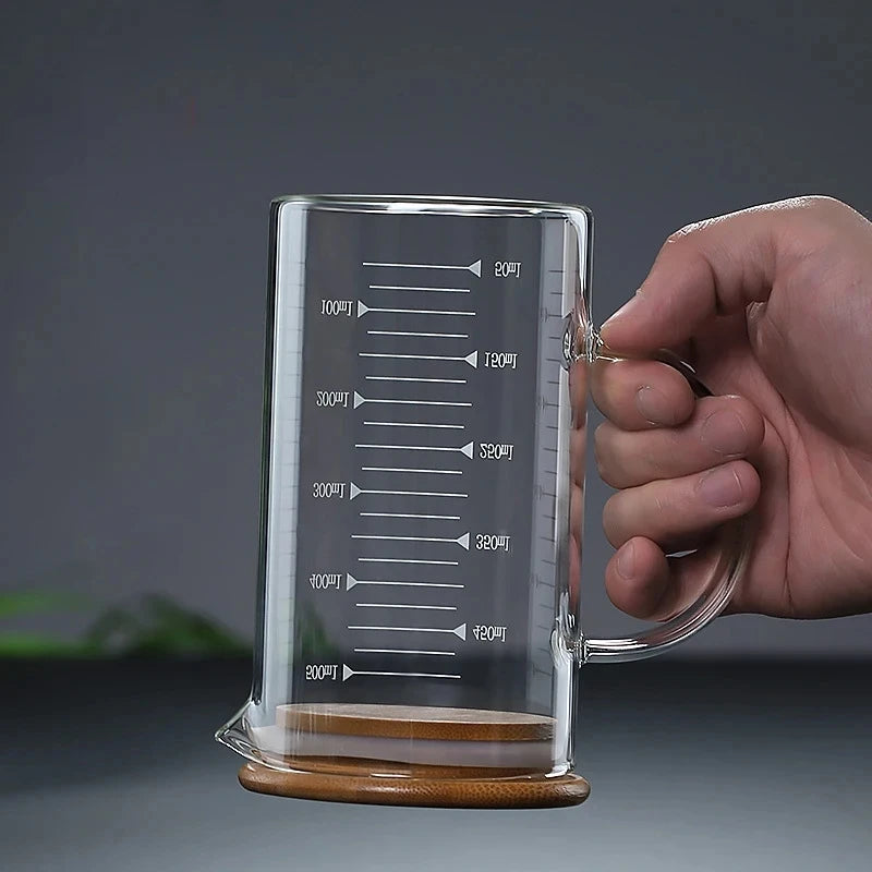 Glass Measuring Cup with Handle and Lid – 250ml to 1000ml Food Grade Measuring Jug