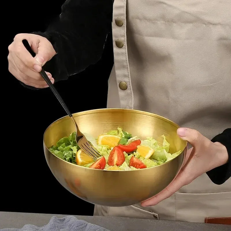 Stainless Steel Mixer Bowl – Durable Mixing Bowl in Gold or Silver