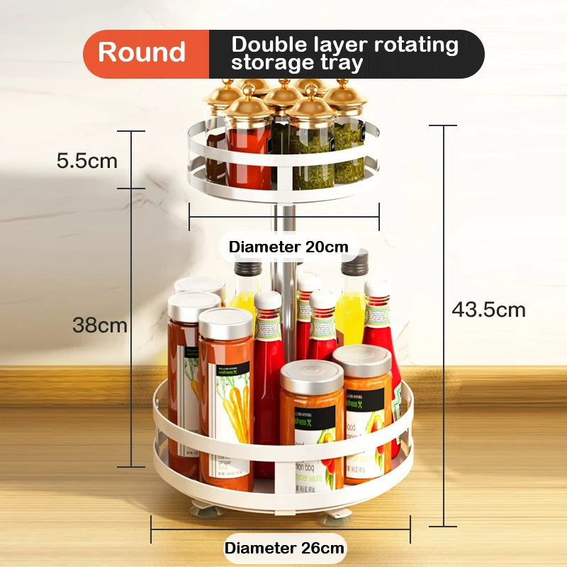 Rotatable Kitchen Storage Rack