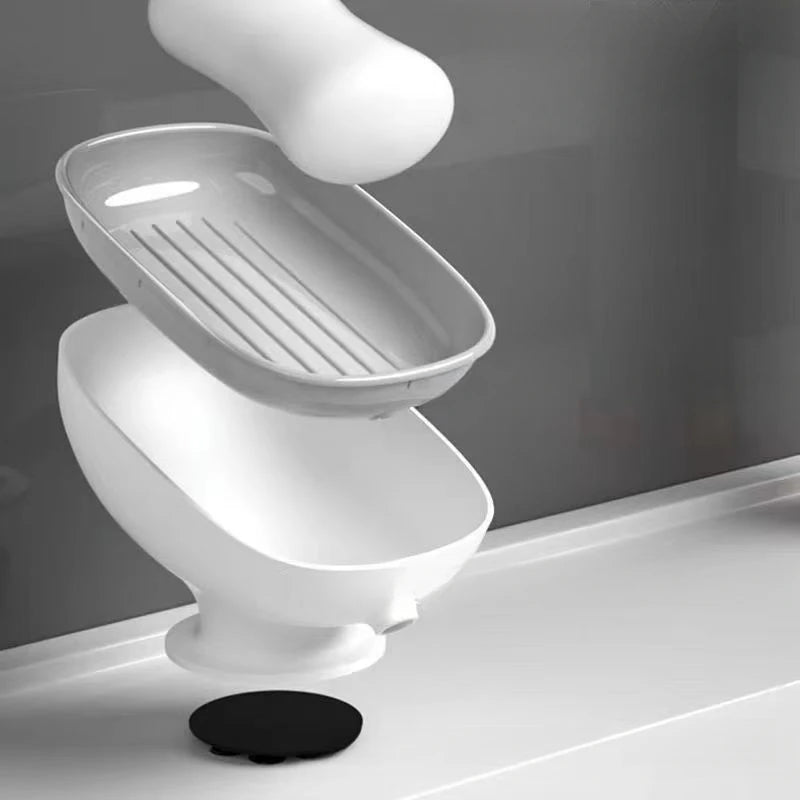 Luxury Draining Soap Box with Suction Cup – Kitchen Sink Accessory