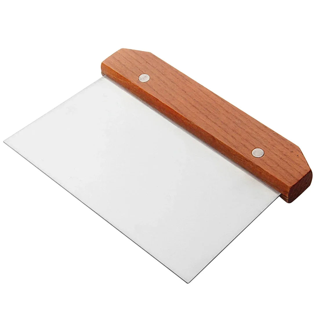 Stainless Steel Dough Scraper with Measurement Scale – Baking and Pizza Cutter Tool