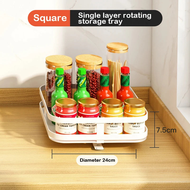 Rotatable Kitchen Storage Rack