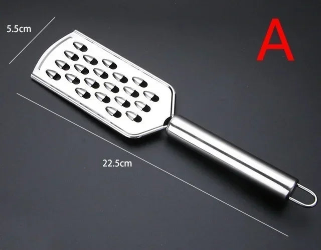 Stainless Steel Handheld Cheese Grater – Multi-Purpose Tool for Veg, Chocolate & More