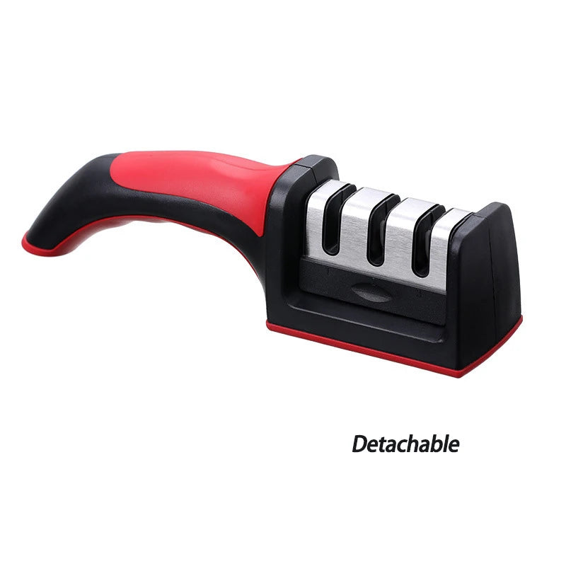 3-Stage Knife Sharpener with Anti-Slip Base – Quick Handheld Sharpening Tool
