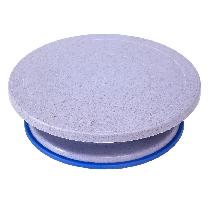 Macaron Rotating Cake Turntable – 11" Revolving Stand for Cake Decorating and Baking
