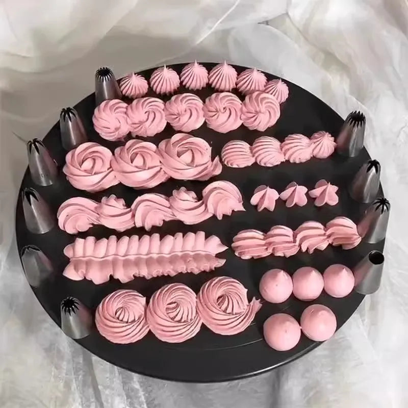 8pc Stainless Steel Piping Nozzles – Icing Tips Set for Cakes, Cupcakes & Biscuits