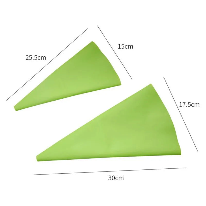 4pc Reusable Silicone Piping Bags – Icing Bags for Cake Decorating