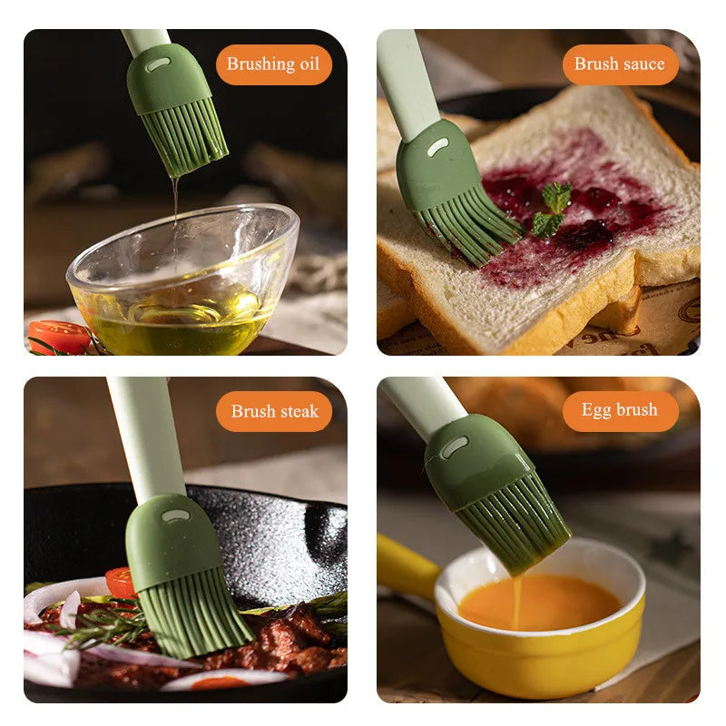 Silicone BBQ Oil Brush – Heat Resistant Basting Brush for Baking, Grilling and Cooking