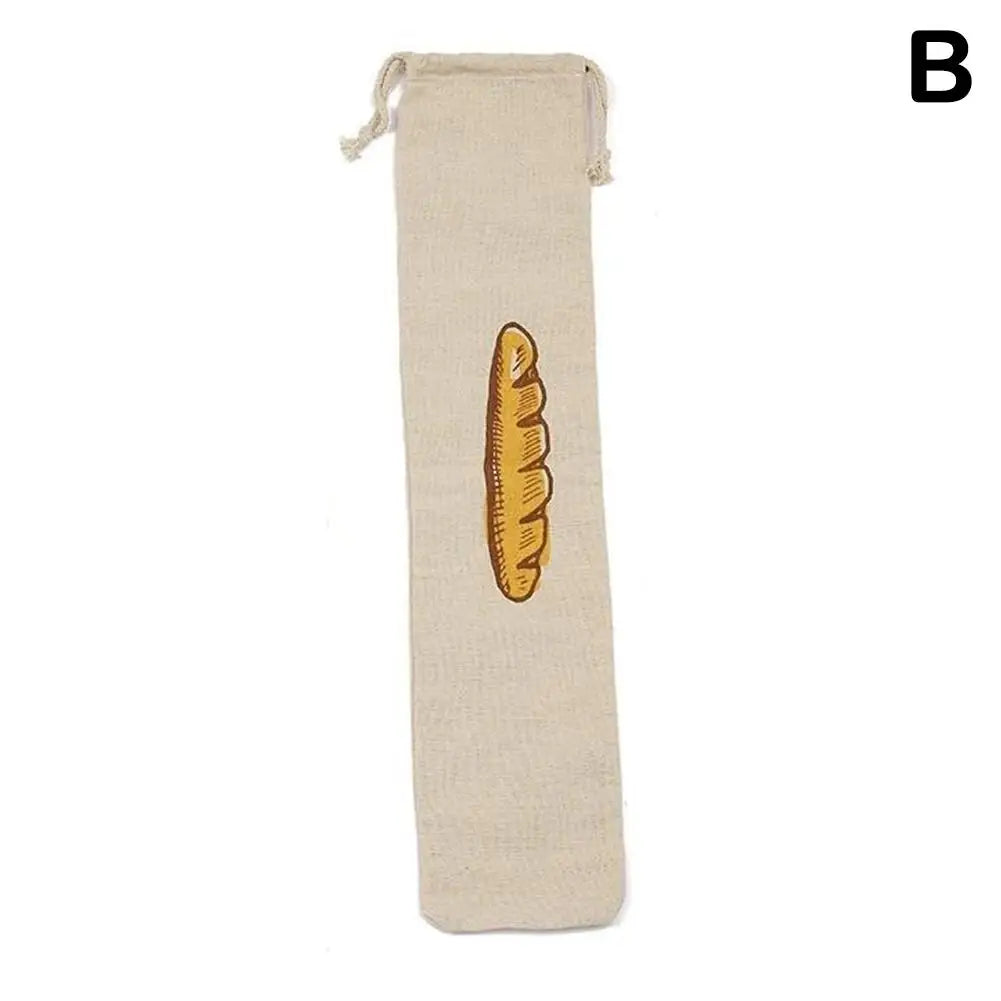 Reusable Linen Bread Storage Bag – Large Drawstring Unbleached Natural Organiser