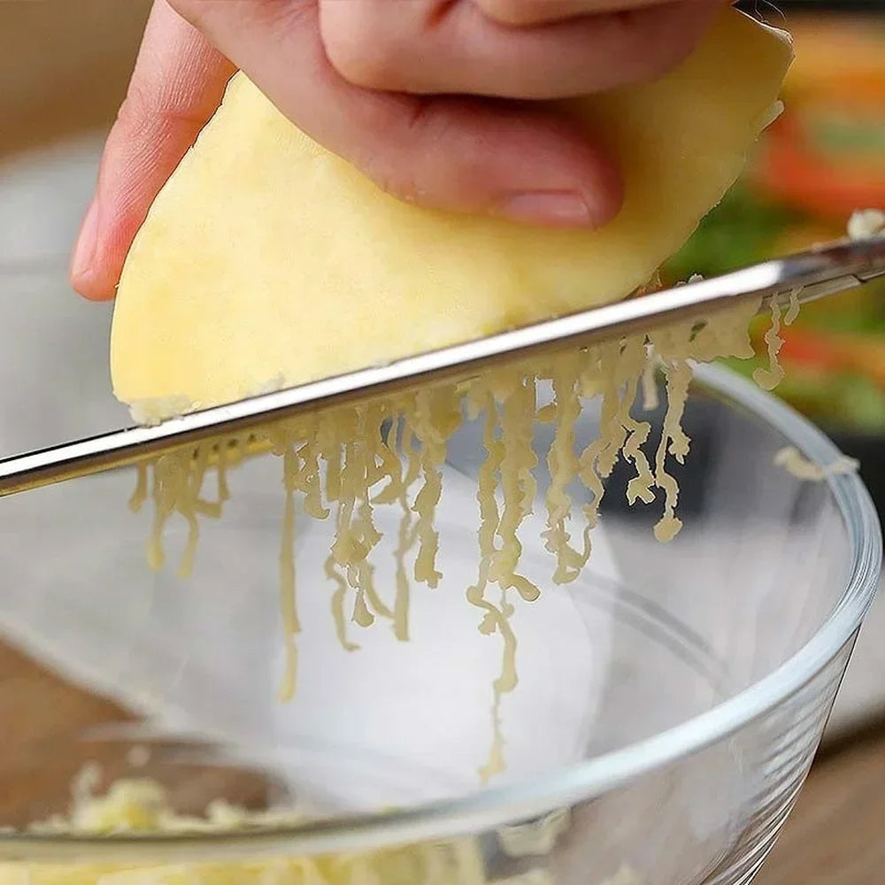 Stainless Steel Handheld Cheese Grater – Multi-Purpose Tool for Veg, Chocolate & More
