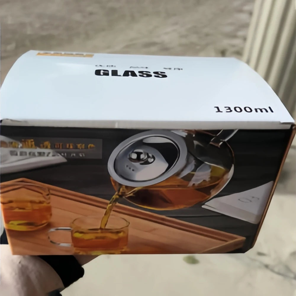 Heat Resistant Glass Teapot with Stainless Steel Infuser – 650ml, 950ml or 1300ml