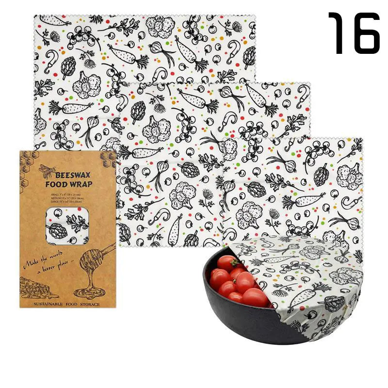 Reusable Beeswax Food Wrap – Eco-Friendly Organic Food Storage Cloths