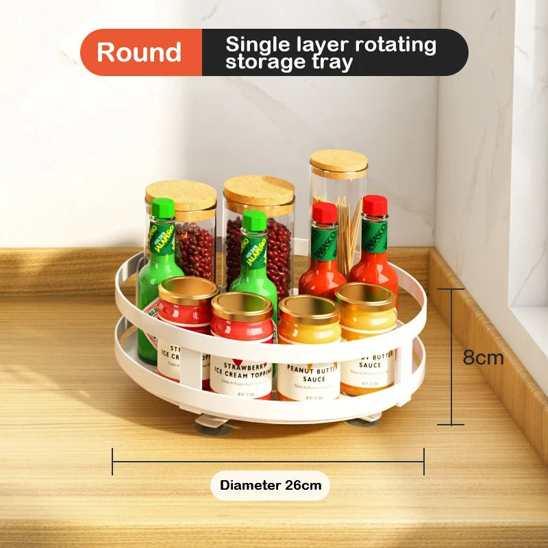 Rotatable Kitchen Storage Rack