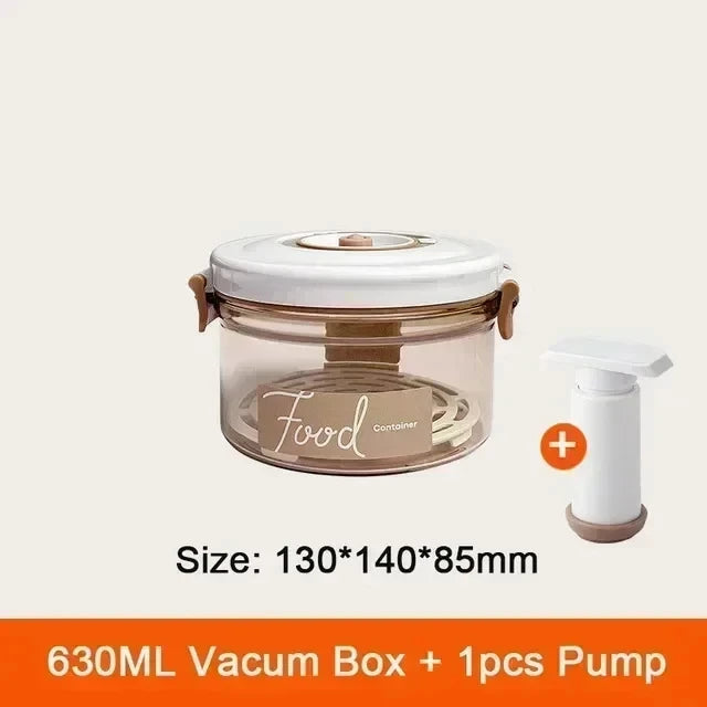 Food Vacuum Storage Box with Pump – Airtight Large Capacity Kitchen Container