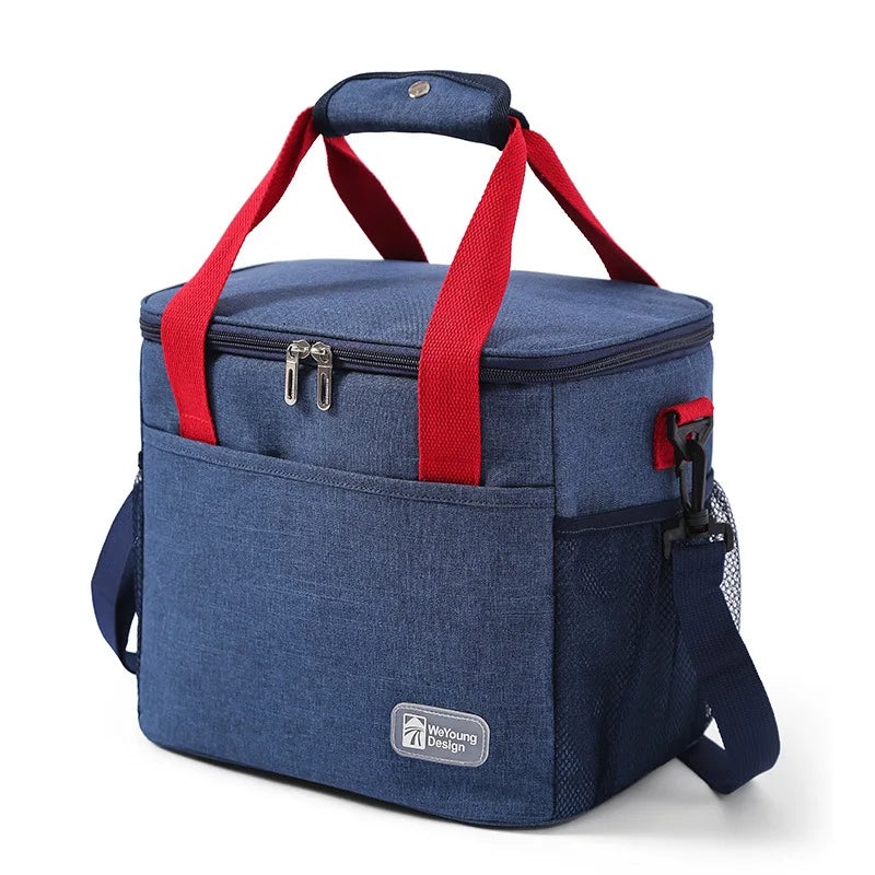 Large Capacity Thermal Insulated Lunch Bag – Portable Oxford Cloth Cooler Tote