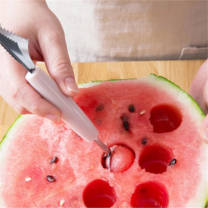 Fruit Carving Knife and Melon Scoop – 2-in-1 Stainless Steel Fruit & Ice Cream Ball Maker
