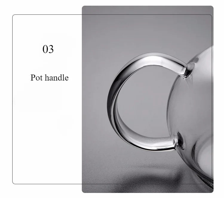 400ml/1000ml Heat-Resistant Glass Teapot with Strainer – Flower Kettle Kung Fu Teaware Set