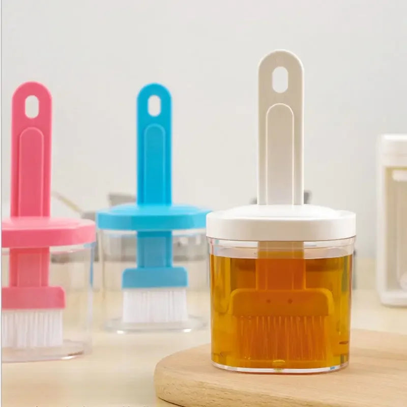 Silicone Oil Brush with Portable Bottle – High Temperature Resistant Baking and BBQ Tool