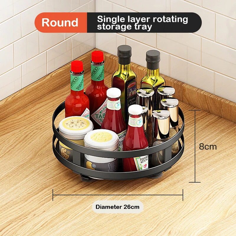Rotatable Kitchen Storage Rack