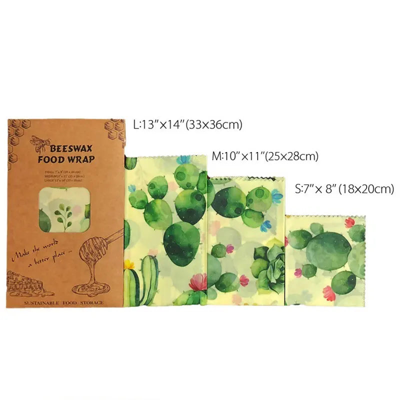 Reusable Beeswax Food Wrap – Eco-Friendly Organic Food Storage Cloths