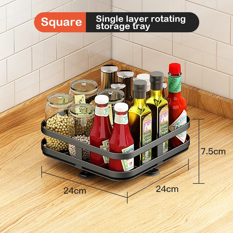 Rotatable Kitchen Storage Rack