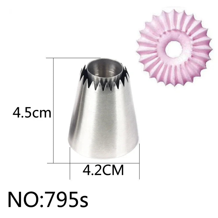Stainless Steel Icing Nozzles – Cake Decorating Tips for Biscuits, Cookies & Desserts