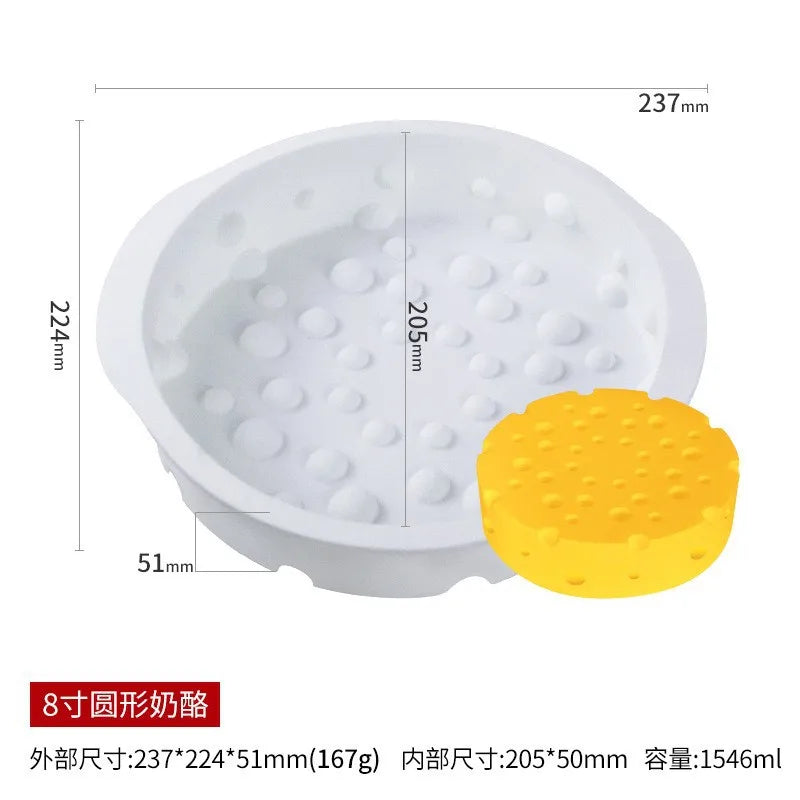 Cheese Shape Silicone Mould – Mousse, Chocolate and Cake Baking Decoration Tool
