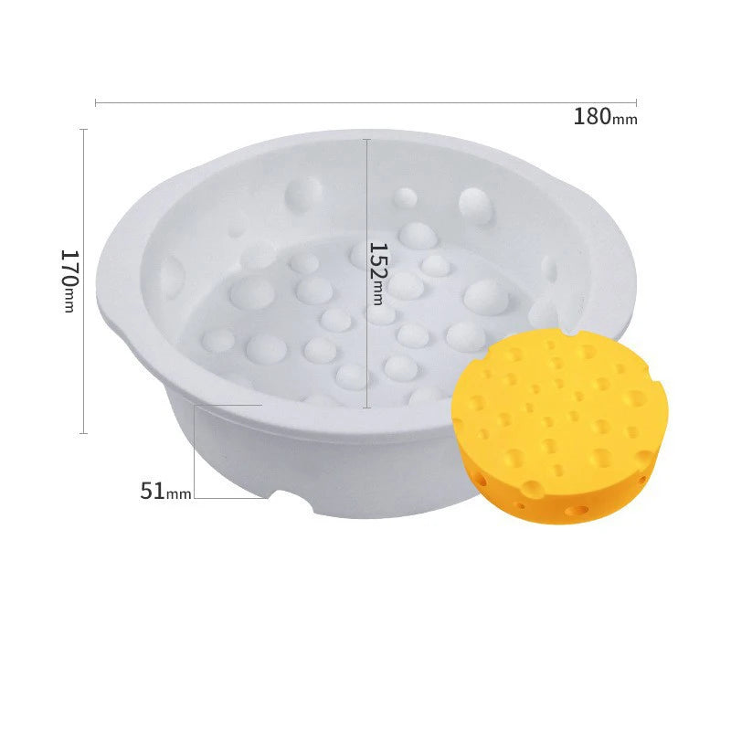 Cheese Shape Silicone Mould – Mousse, Chocolate and Cake Baking Decoration Tool