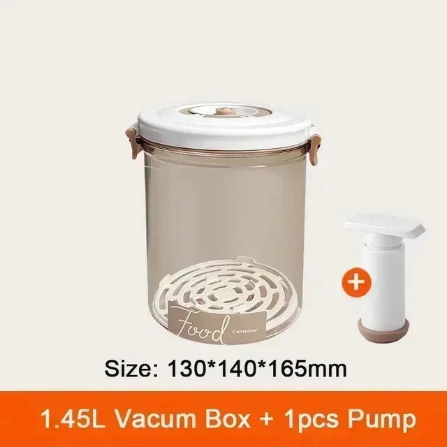 Food Vacuum Storage Box with Pump – Airtight Large Capacity Kitchen Container