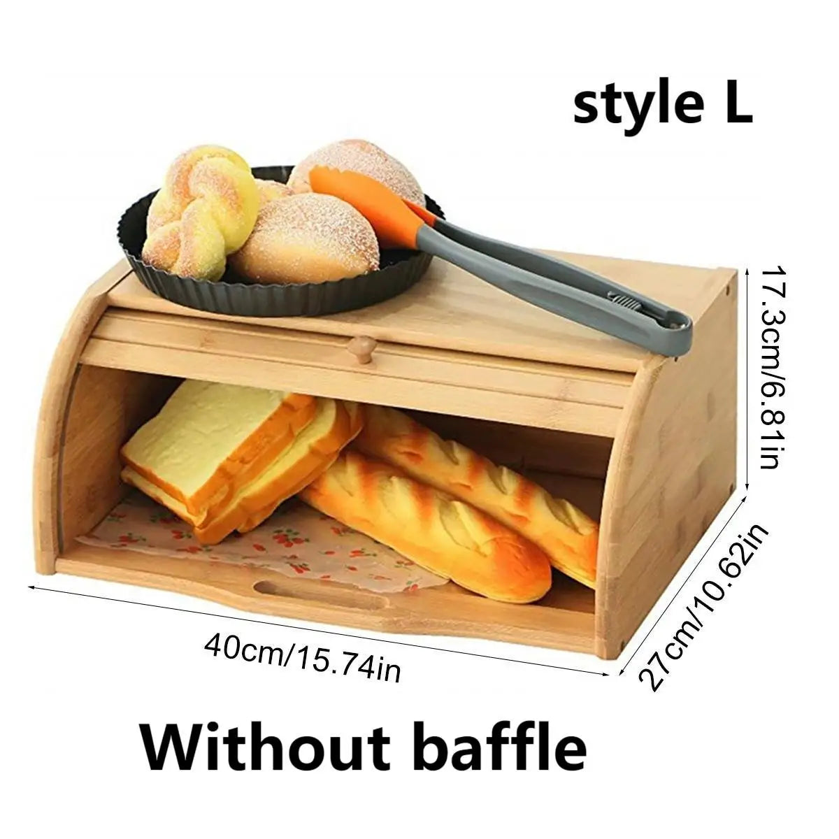 Bamboo Bread Box – Eco-Friendly Kitchen Storage for Bread, Rolls & Baked Goods