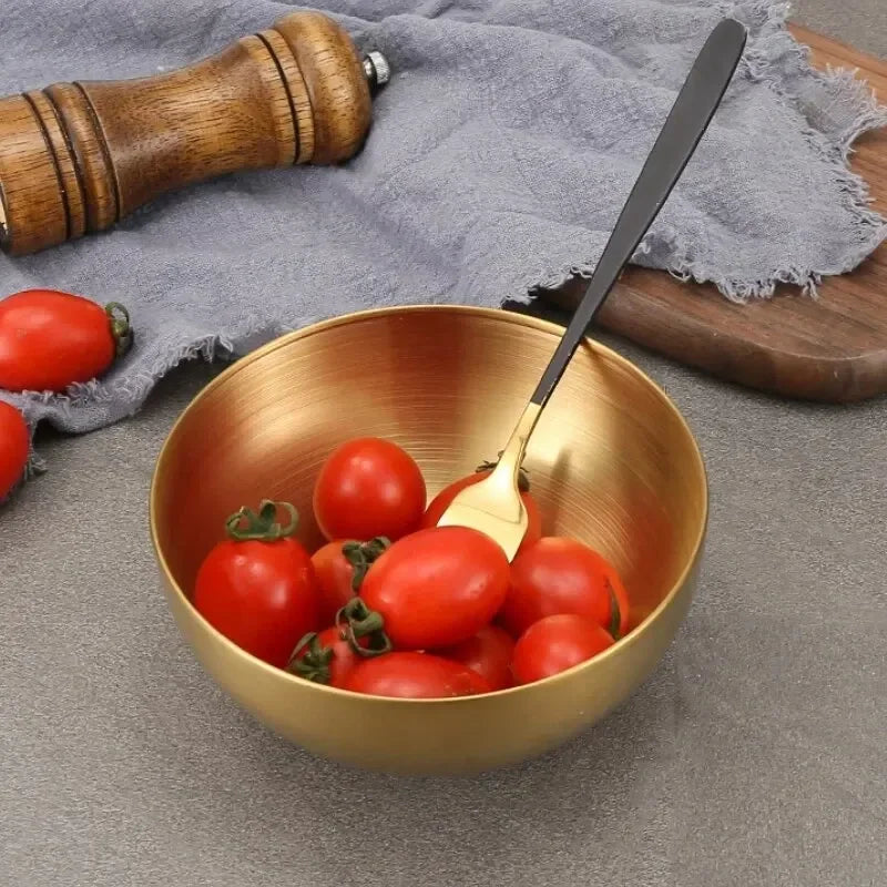Stainless Steel Mixer Bowl – Durable Mixing Bowl in Gold or Silver