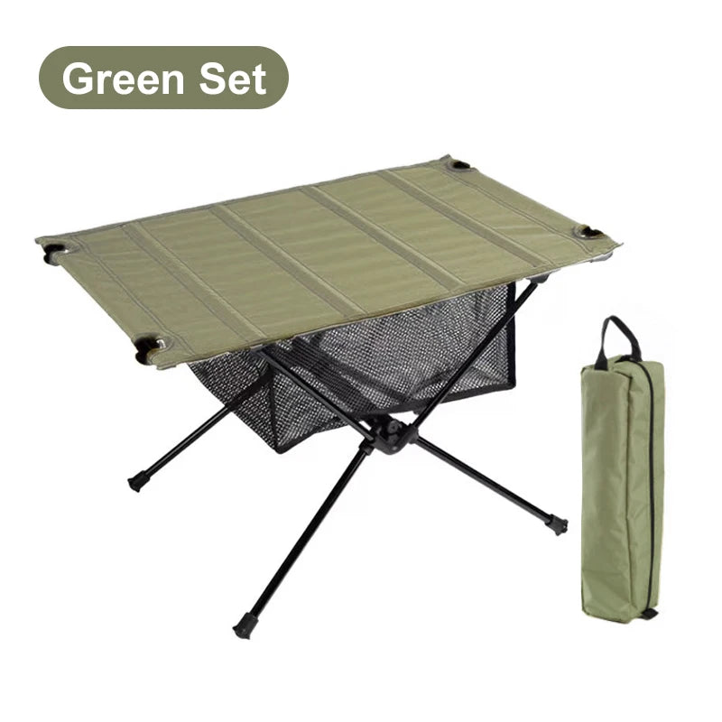 WESTTUNE Lightweight Camping Folding Table – Portable Roll-Up Aluminium Table with Oxford Fabric Top