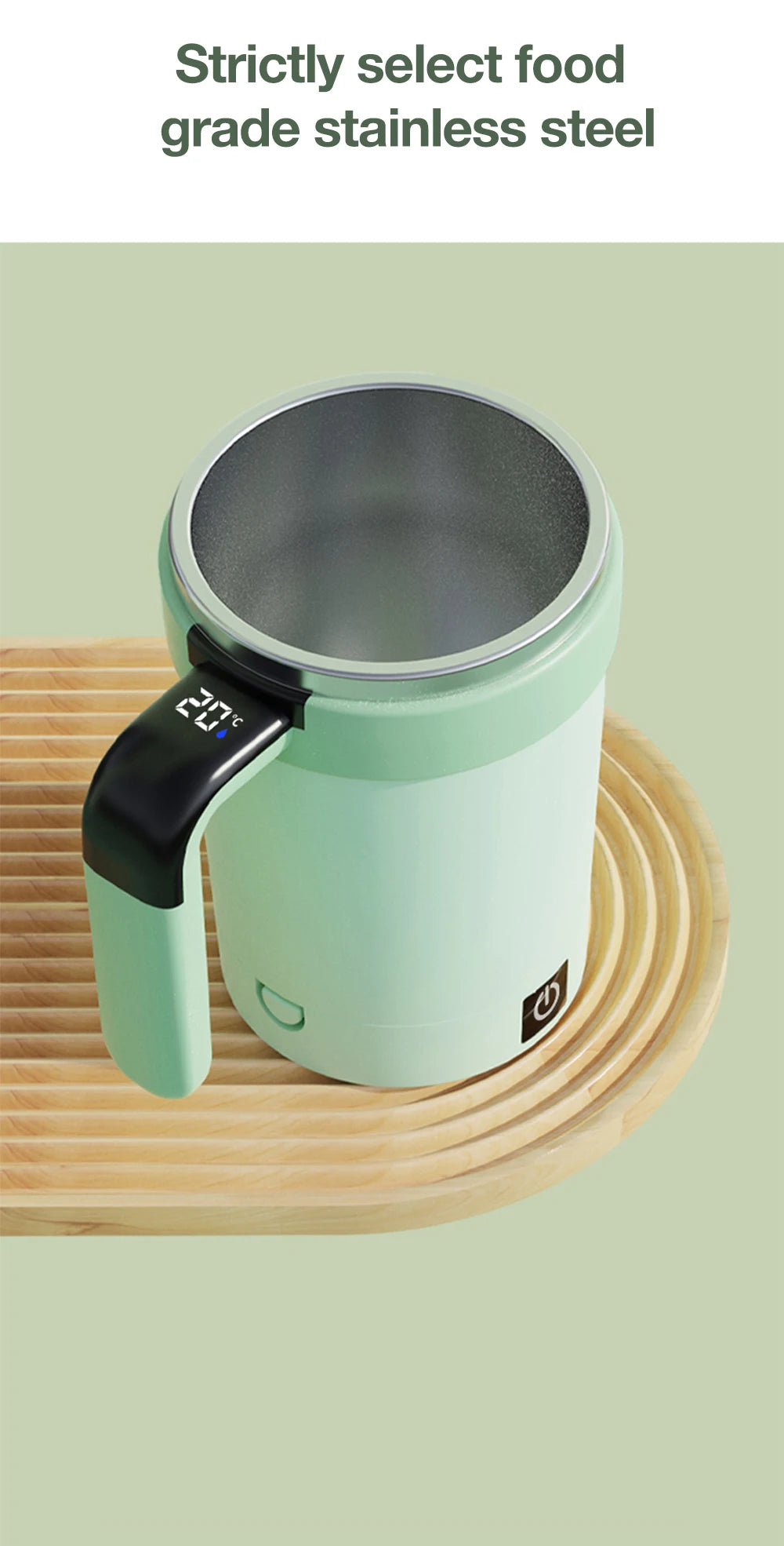 Rechargeable Self-Stirring Mug – Magnetic Electric Coffee Mixer with Lid, 380ml