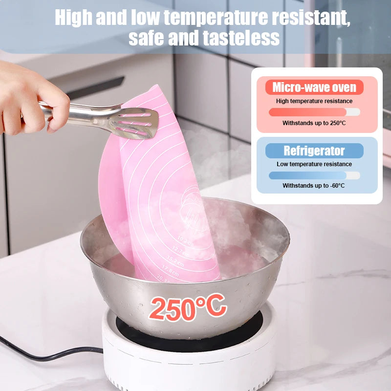 Silicone Cake Turntable Mat – Non-Stick Baking Mat with Size Guide, Heat Resistant Baking Tool