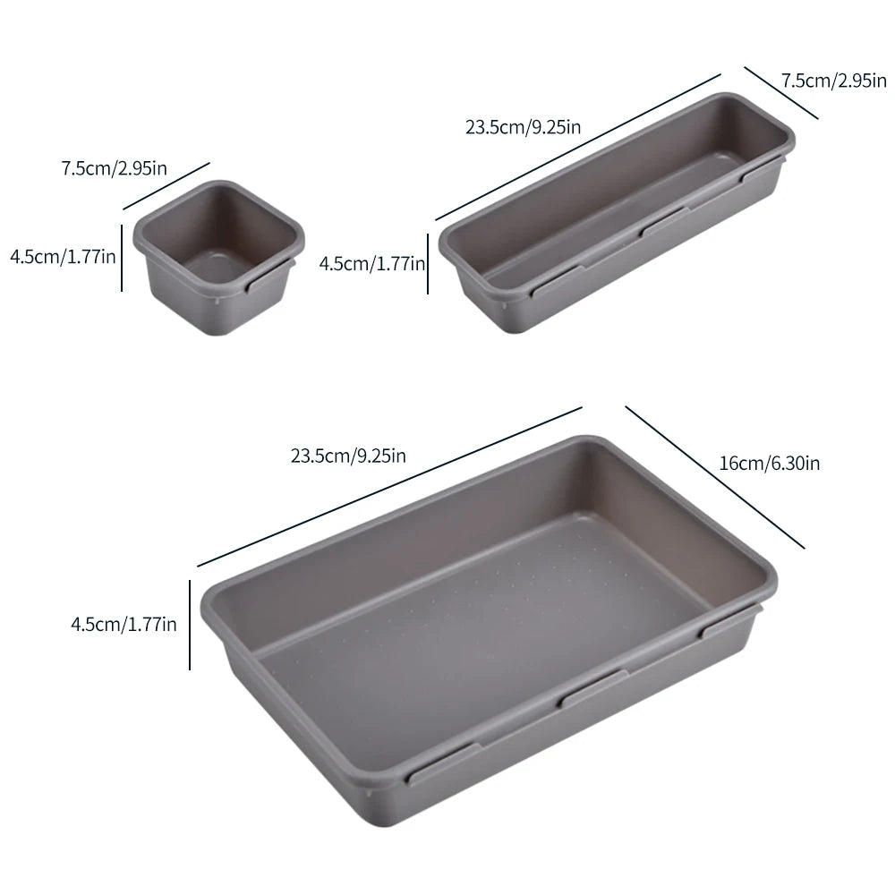 8pcs Adjustable Drawer Organizer Box