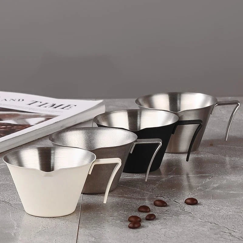 100ml Stainless Steel Espresso Extraction Cup – Coffee Cup with Scale for Home or Café Use