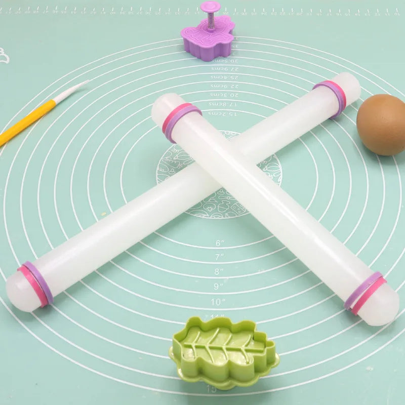 Non-Stick Plastic Rolling Pin – 23cm/33cm/45cm/50cm Sizes for Dough, Fondant & Pastry