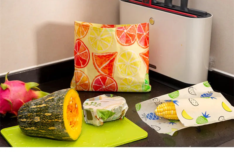 10pcs Beeswax Wrap Bag Kit – Reusable Food-Grade Beeswax Cloth Wraps in 3 Sizes