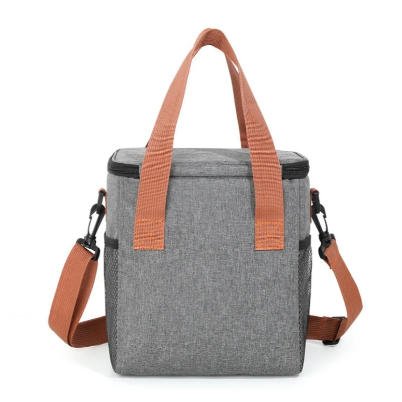 Large Double-Layer Insulated Cooler Lunch Bag – Waterproof Picnic Tote with Shoulder Strap