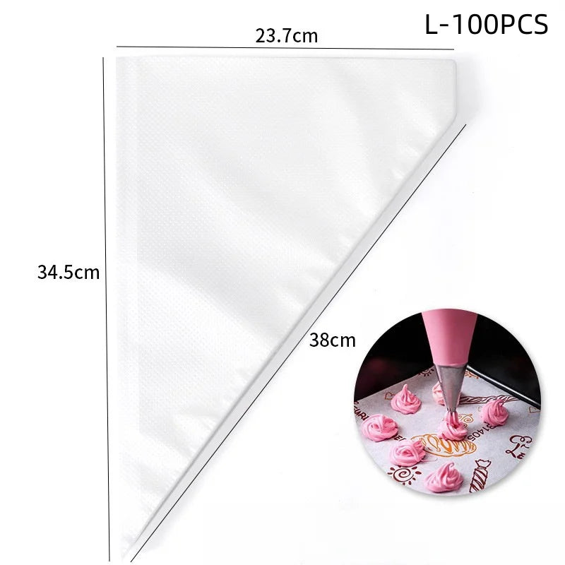 20-100pc Disposable Piping Bags – Icing & Cream Bags for Cake and Pastry Decorating 2