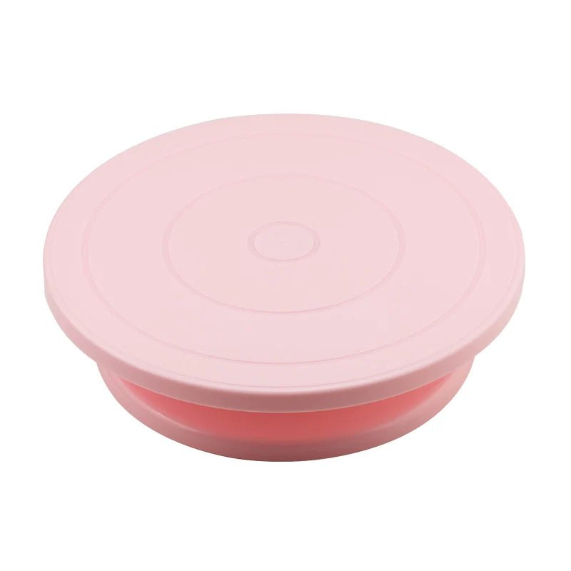 Macaron Rotating Cake Turntable – 11" Revolving Stand for Cake Decorating and Baking