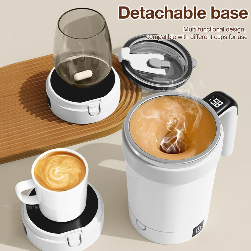 Rechargeable Self-Stirring Mug – Magnetic Electric Coffee Mixer with Lid, 380ml