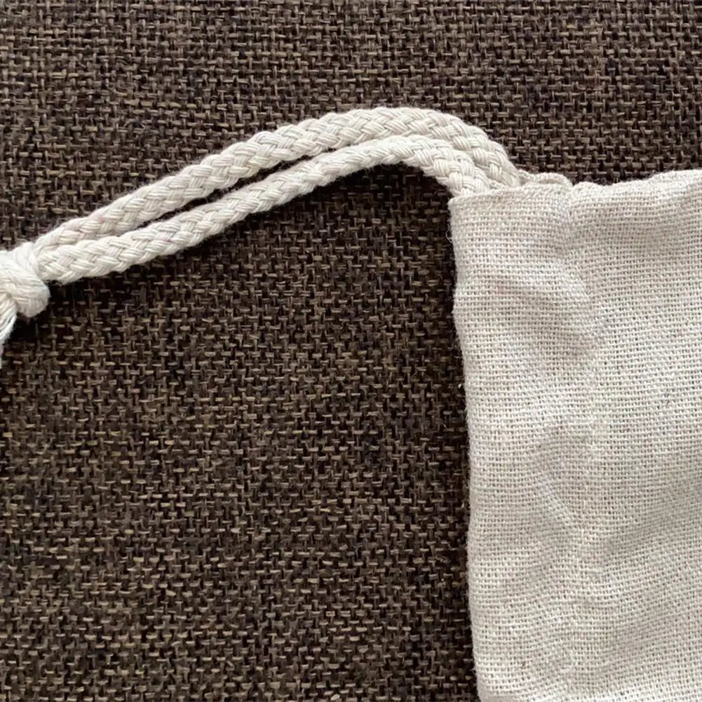 Reusable Linen Bread Storage Bag – Large Drawstring Unbleached Natural Organiser