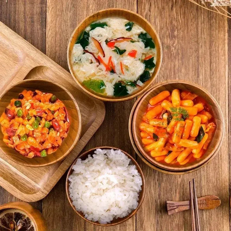 Natural Wooden Serving Bowl – Eco-Friendly Tableware for Everyday Meals